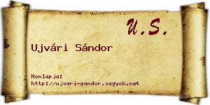 Ujvári Sándor névjegykártya