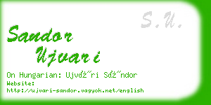 sandor ujvari business card
